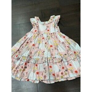 Pink Chicken Girls Judith Dress - Rabbit Garden 5Y